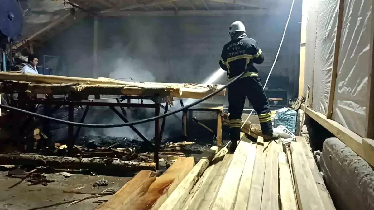 Burdur'da Hizar Atölyesinde Yangın