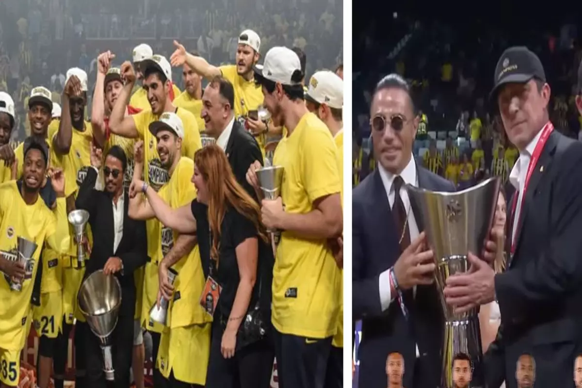 Nusret bir kez daha Fenerbahçe'nin kupa töreninde