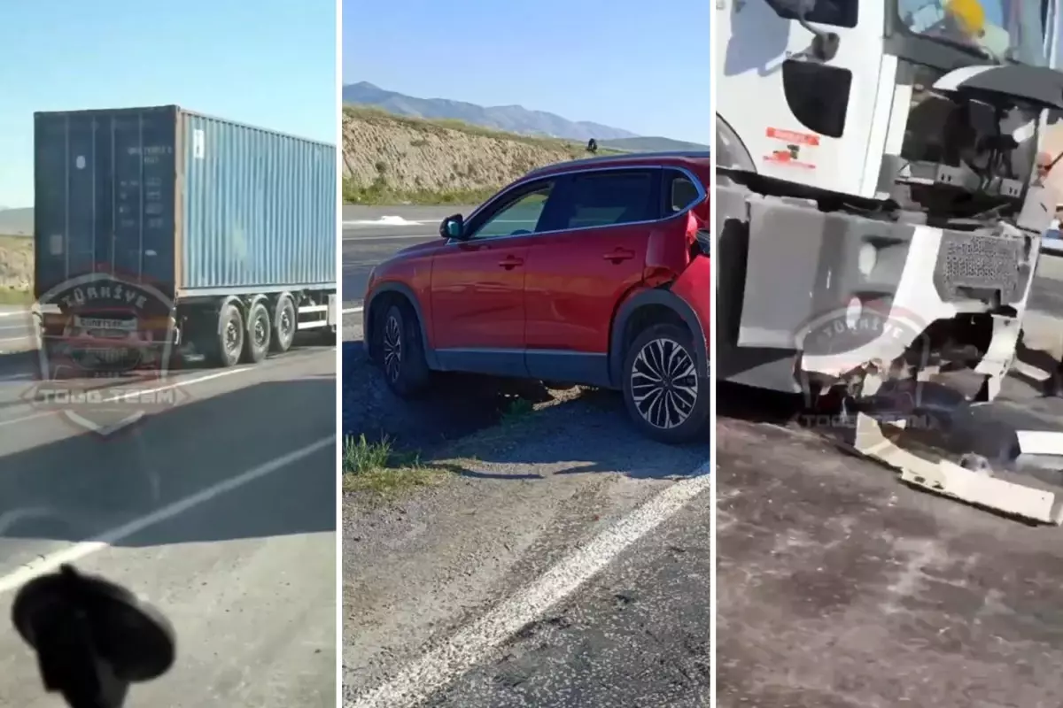 Koca tır, TOGG'a arkadan çarptı; her gören aynı yorumu yaptı