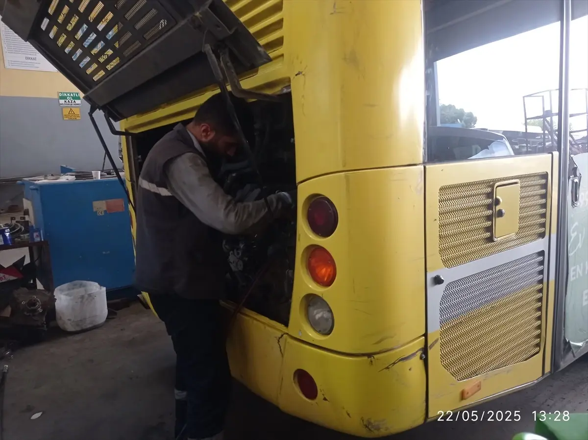 Batman'da Halk Otobüslerinin Klima Bakımı Tamamlandı