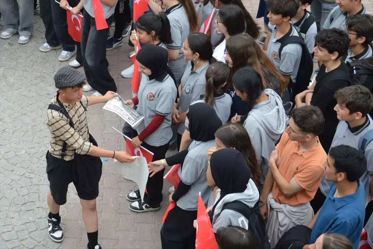Samsun'da öğrenciler, Milli Mücadele'nin kahramanlarını canlandırdı
