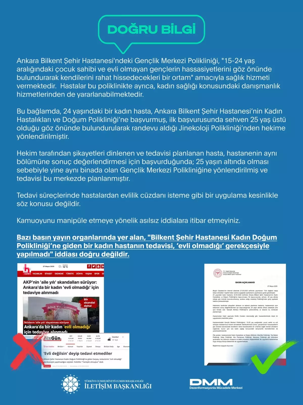 DMM'den Bilkent Hastanesi Açıklaması