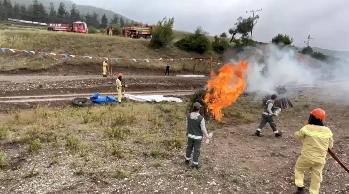 Bahçe'de Orman Yangını Tatbikatı