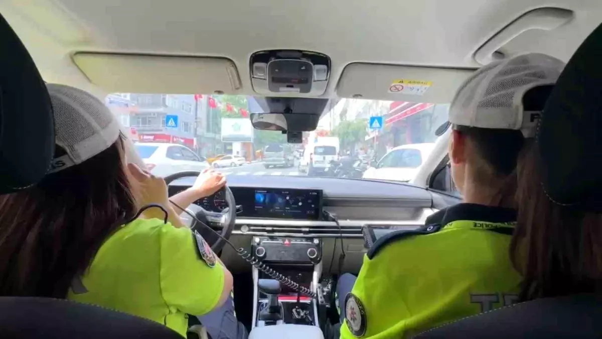 Tekirdağ'da Çift Sıra Parka Cezai İşlem