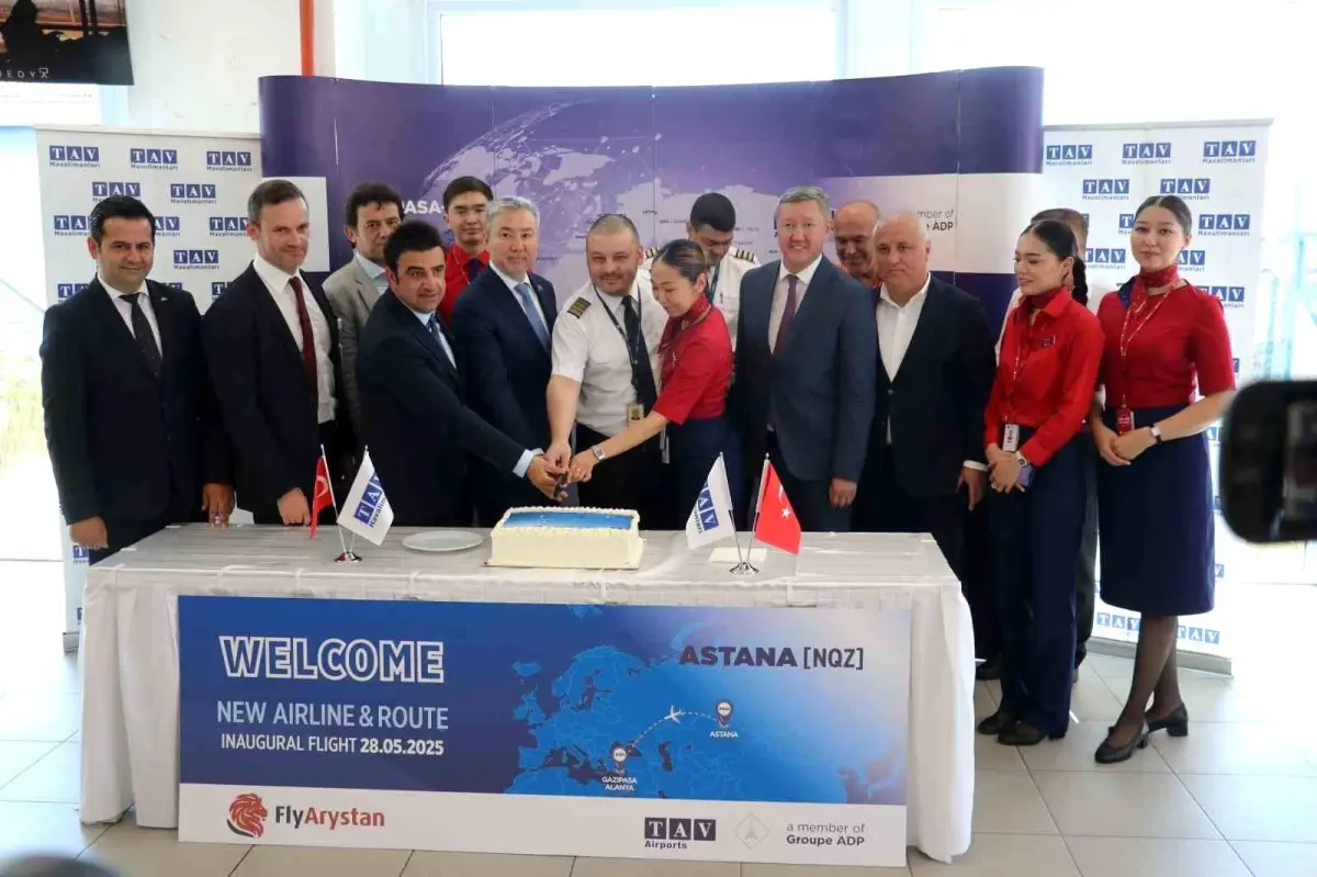 FlyArystan'ın İlk Uçuşu Gazipaşa-Alanya'da