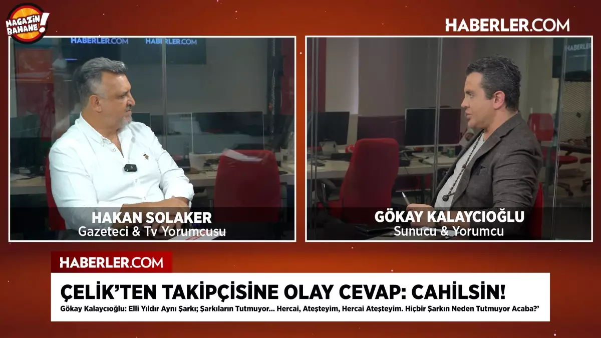 Çelik'in takipçisine 'cahilsin' cevabı Magazin Bahane'de gündem oldu