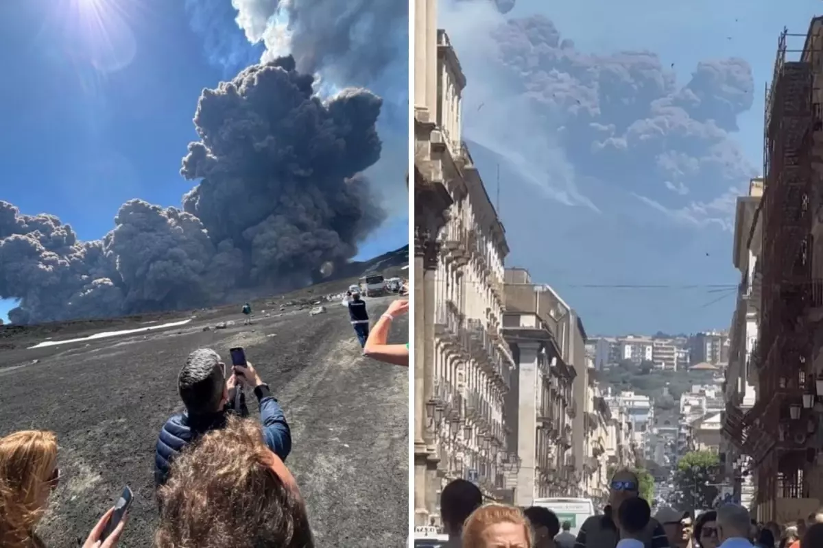 Sicilya'daki Etna yanardağı beklenmedik şekilde patladı! İnsanlar bölgeyi terk ediyor