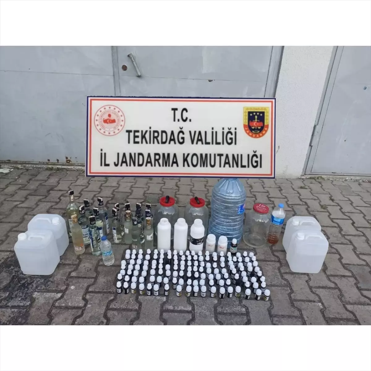 Tekirdağ'da 525 Litre Etil Alkol Ele Geçirildi