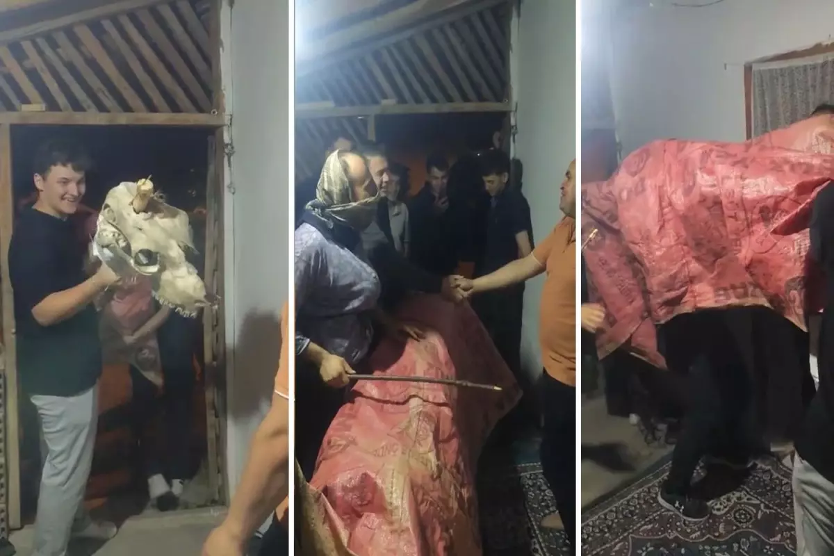 100 yıllık bayram geleneği: Deve kostümü ile kapı kapı dolaşıp para topluyorlar