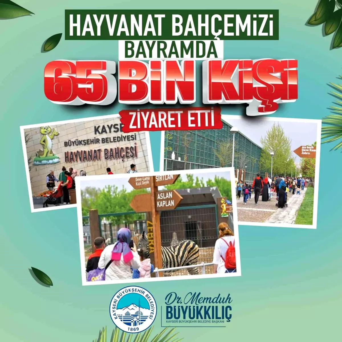 Kurban Bayramı'nda Kayseri Hayvanat Bahçesi'ne Yoğun İlgi