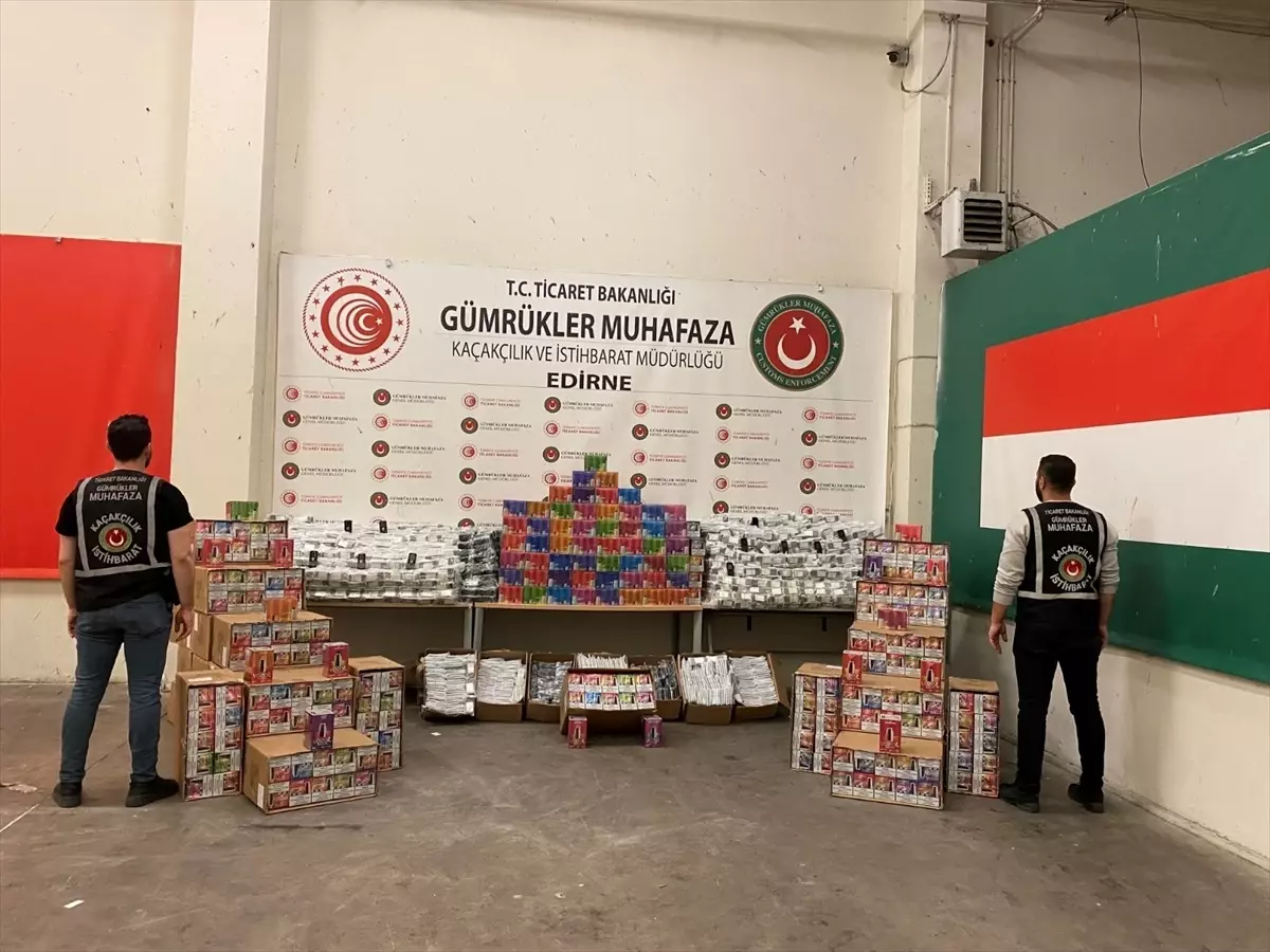 Edirne'de Kaçakçılık Operasyonu: Elektronik Sigara ve Bitki Çayı Ele Geçirildi
