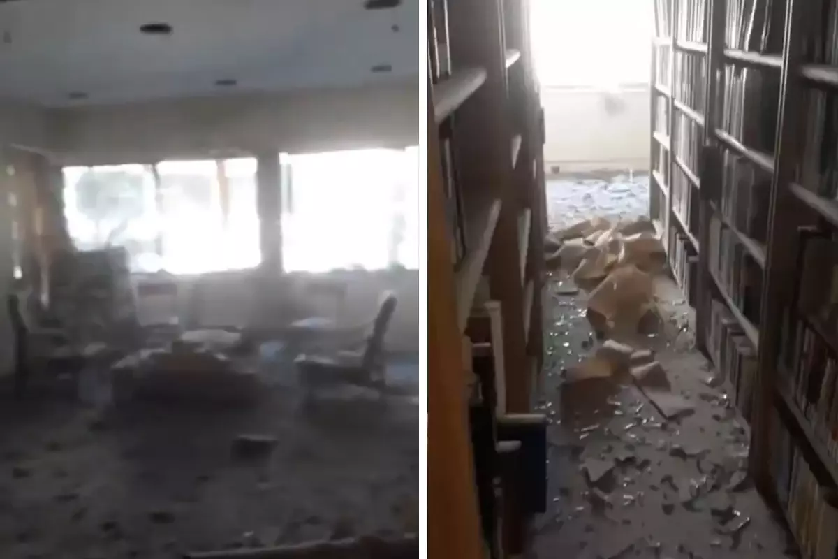 İsrai'den İran Dışişleri Bakanlığı binasına saldırı! Yıkım böyle kaydedildi