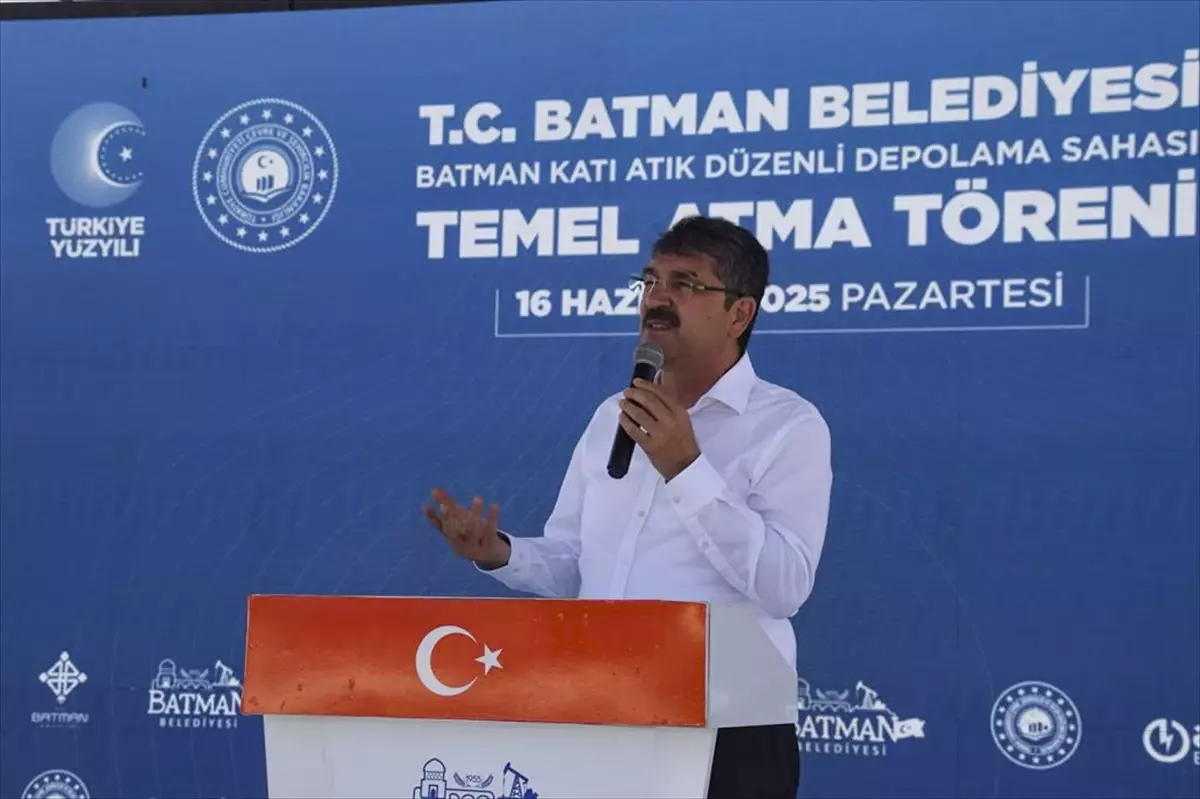 Batman'da Atık Depolama Tesisi Temeli Atıldı