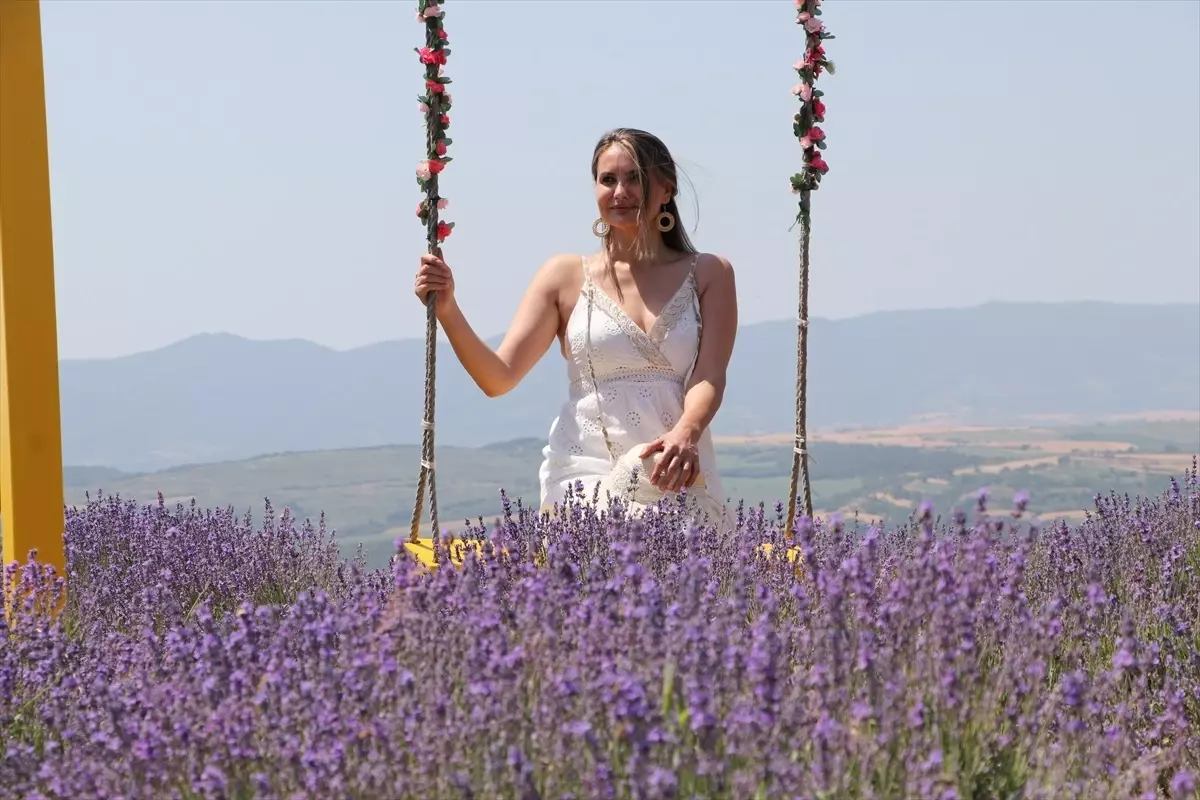 Lavanta Tarlaları Fotoğraf Tutkunlarını Ağırlıyor
