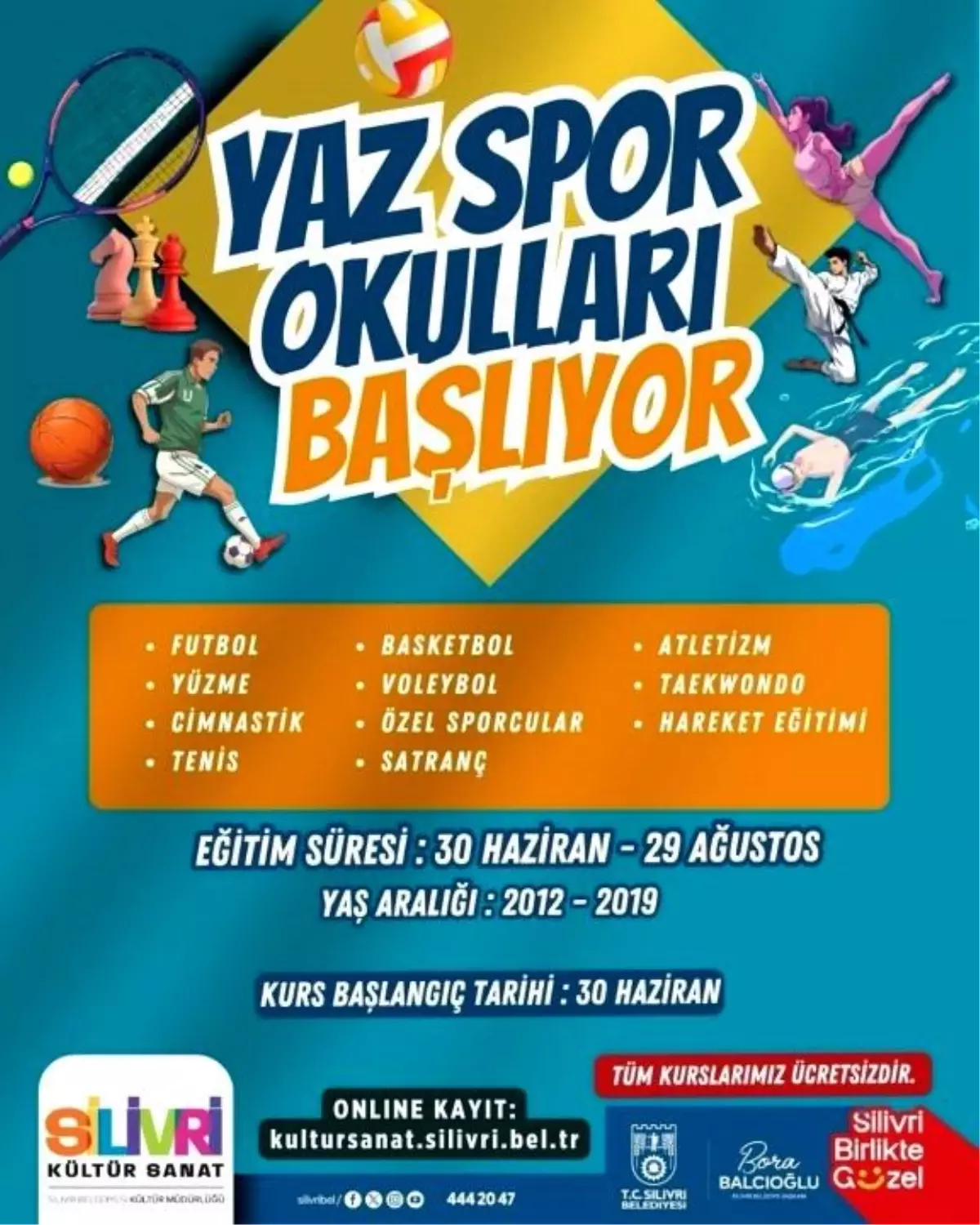 Silivri Belediyesi Yaz Spor Okulları 30 Haziran'da Başlıyor