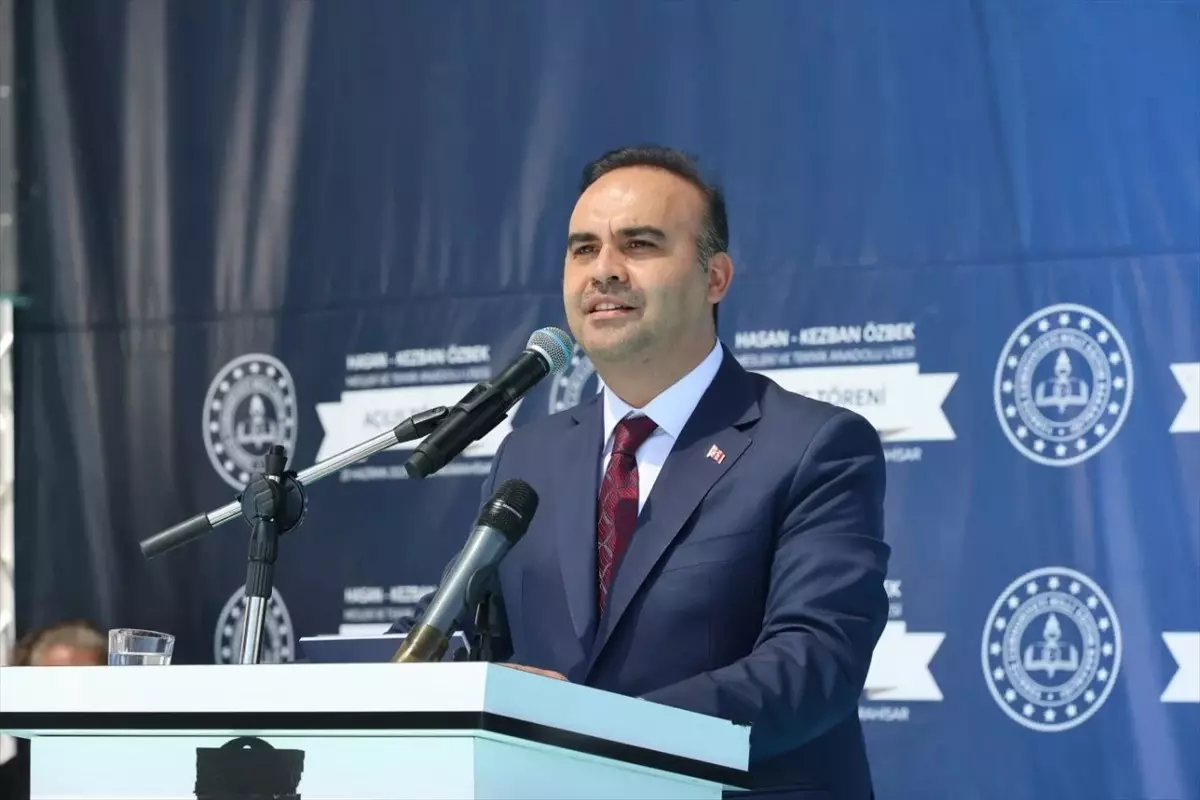 Bakan Kacır, Giresun'da Hasan-Kezban Özbek Mesleki ve Teknik Anadolu Lisesi'nin açılışında konuştu Açıklaması