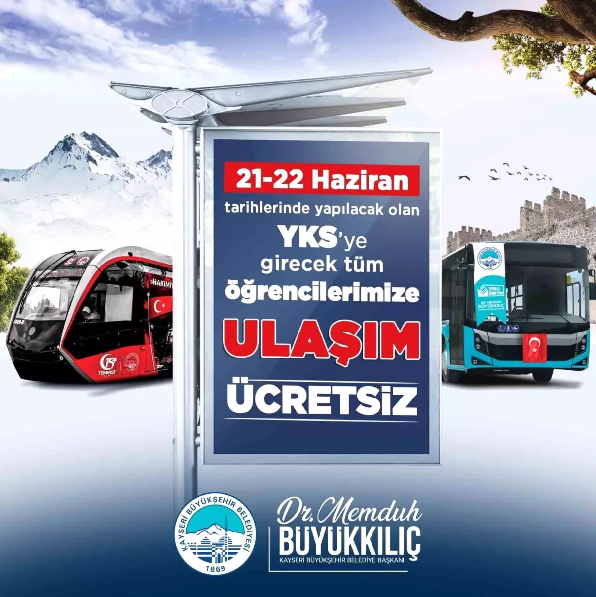 Başkan Büyükkılıç'tan YKS Adaylarına Destek