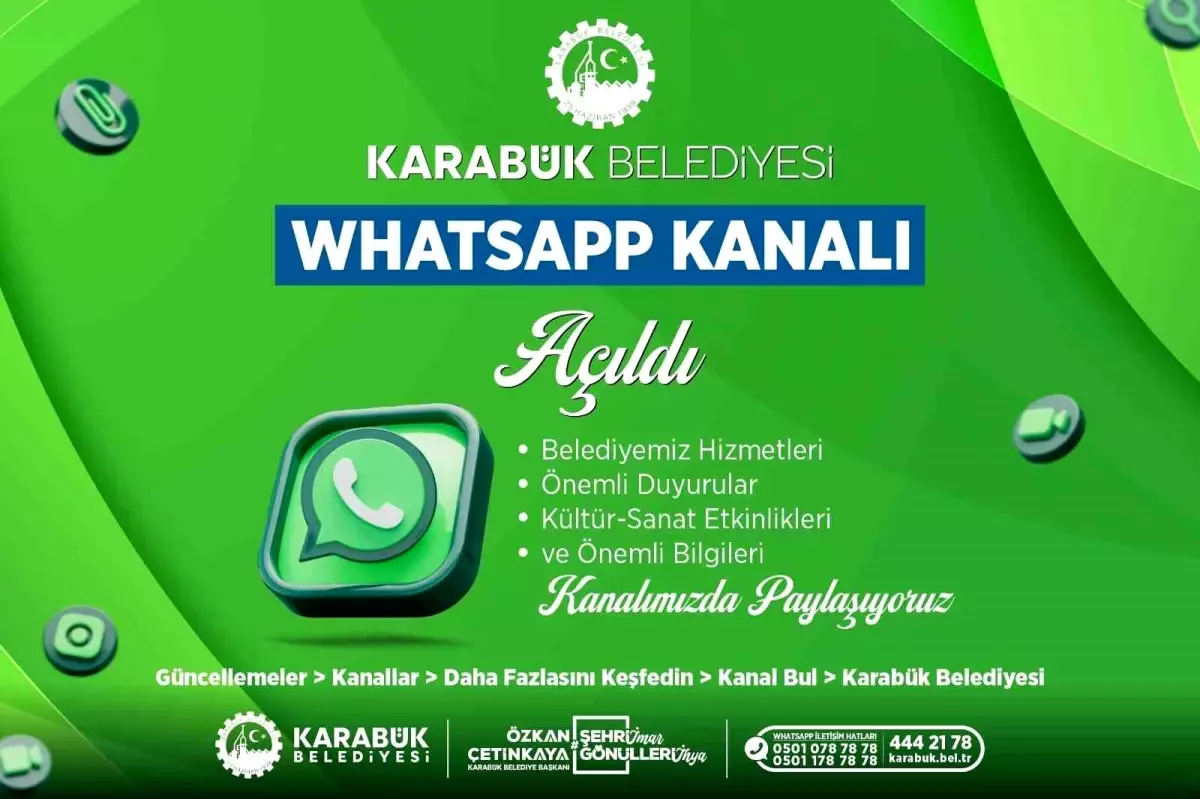 Karabük Belediyesi Resmi WhatsApp Kanalını Açtı
