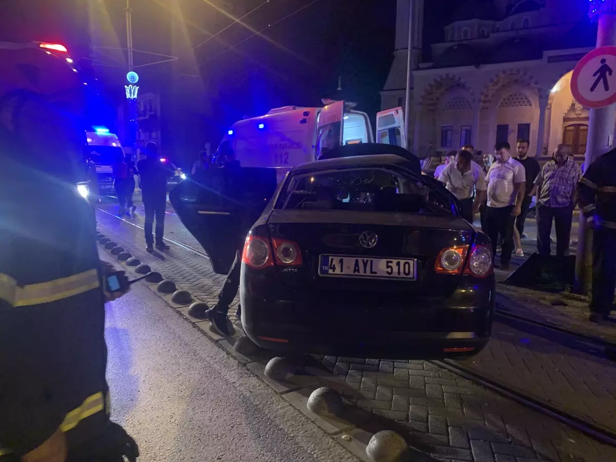 Alkollü Sürücü Tramvay Yoluna Çıktı