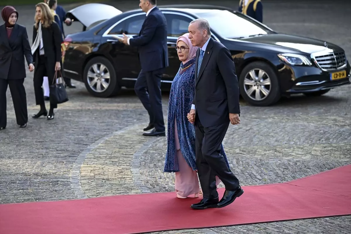 Cumhurbaşkanı Erdoğan, Hollanda Kralı Alexander'ın NATO liderleri onuruna verdiği yemeğe katıldı