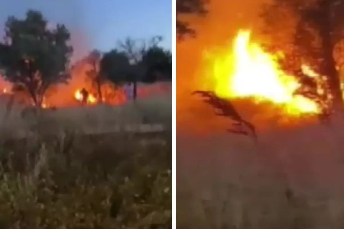 Bursa'da şalvar gecesi eğlencesinde atılan hava fişekler yangına neden oldu