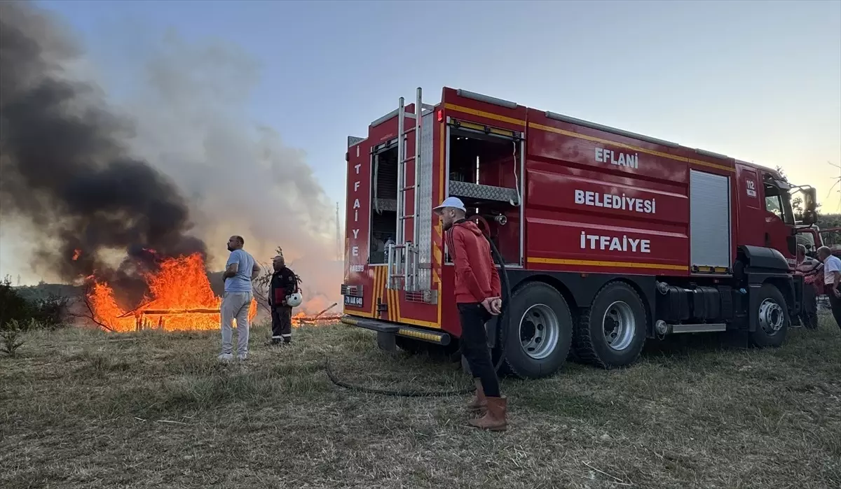 Kastamonu'da Yangın: 3 Samanlık Yanarak Zarar Gördü