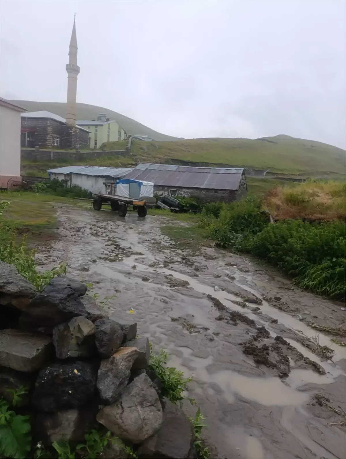 Ardahan'da Sağanak Yağış Etkili Oldu
