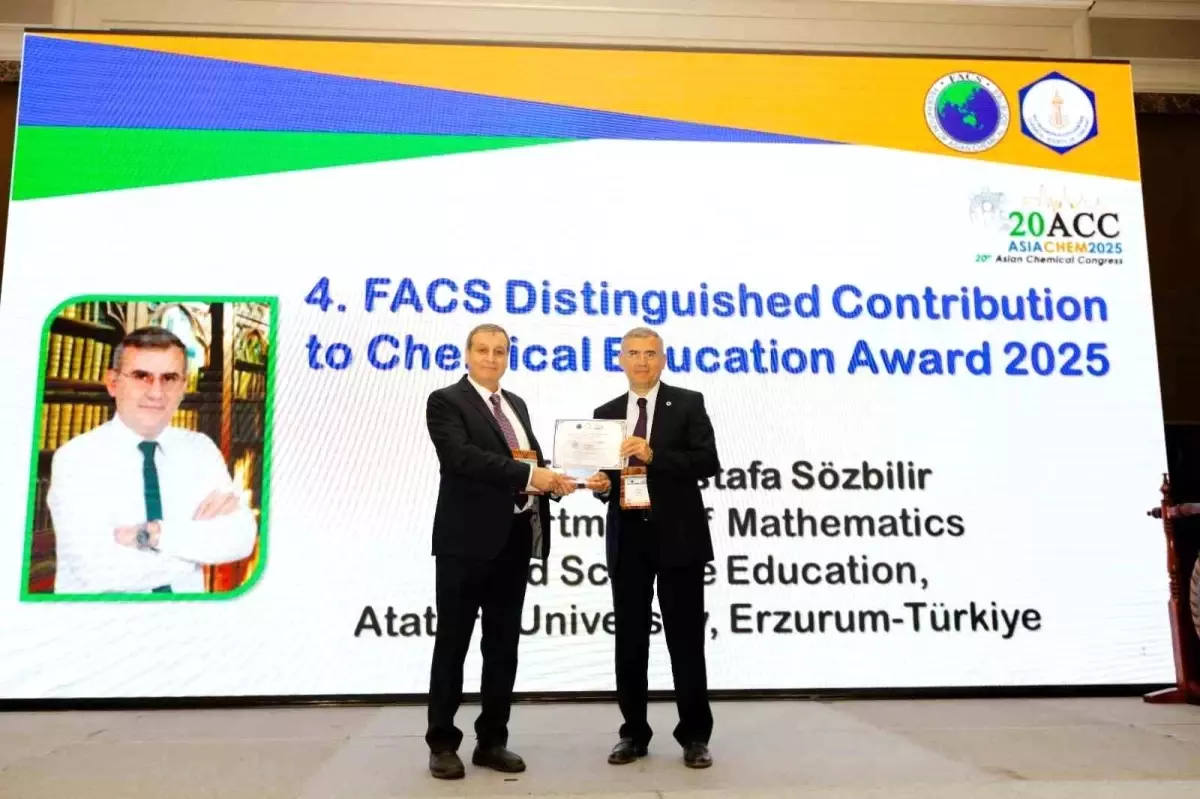 Prof. Dr. Sözbilir'e Uluslararası Ödül
