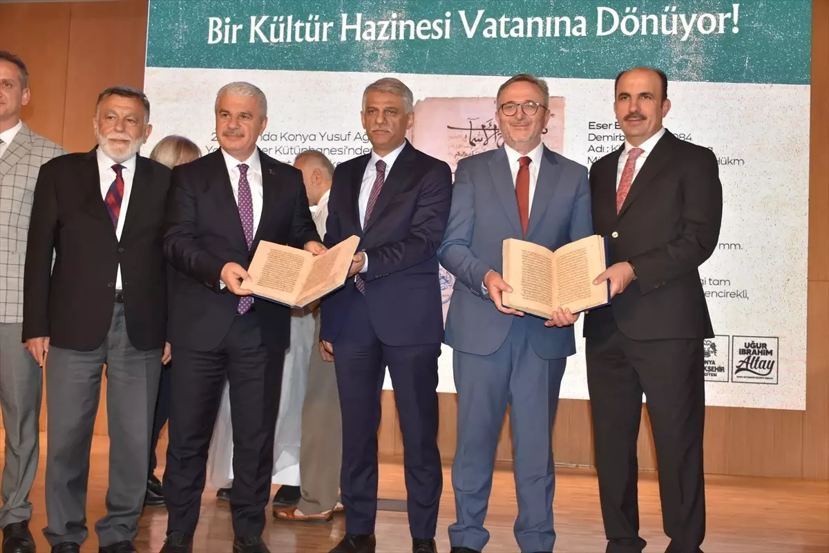 Kayıp Eser Konya'ya Döndü