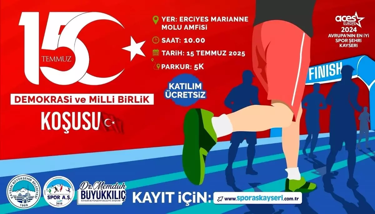 Büyükşehir Spor AŞ'den demokrasi içim anlamlı koşu