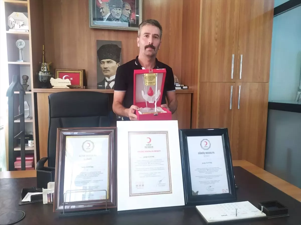 70 Kez Kan Bağışı Yapan Vatandaşa Ödül