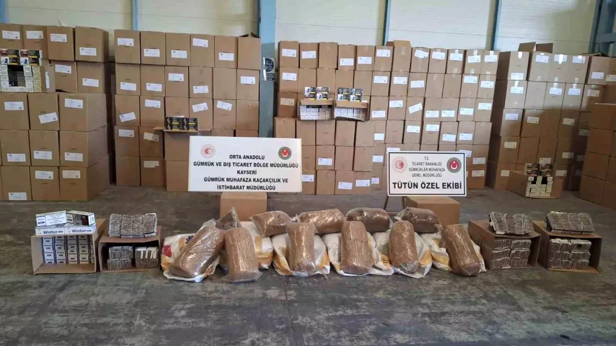Kayseri'de Kaçak Tütün Operasyonu