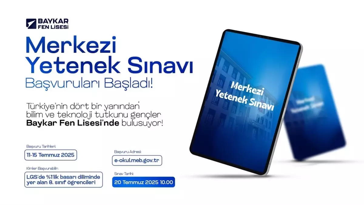Baykar Fen Lisesi 2025-2026'da Açılıyor