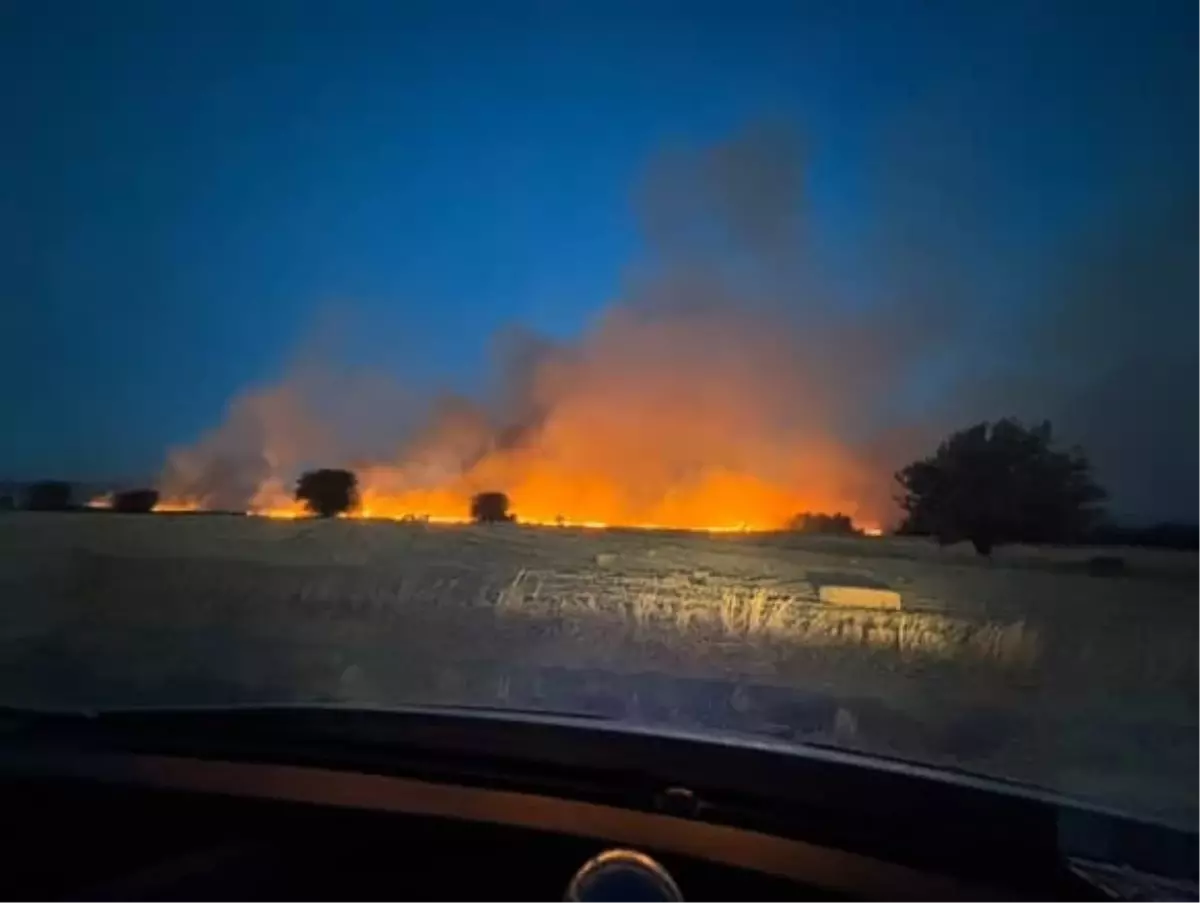 Çanakkale'de Tarım Arazisinde Yangın Kontrol Altında