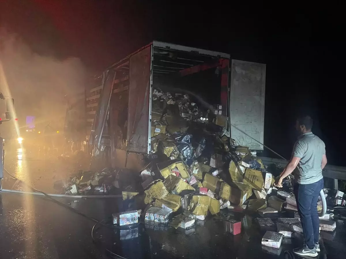 Erzincan'da Tır Yangını