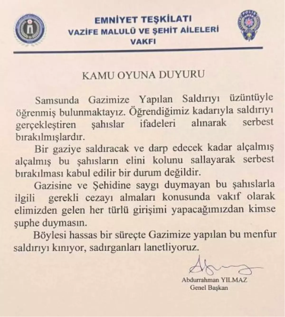 Gazi Polise Yumruk Atan Şahısların Serbest Bırakılması Kınandı