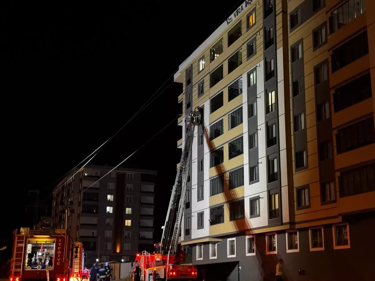 Erzurum'da Apartman Yangını