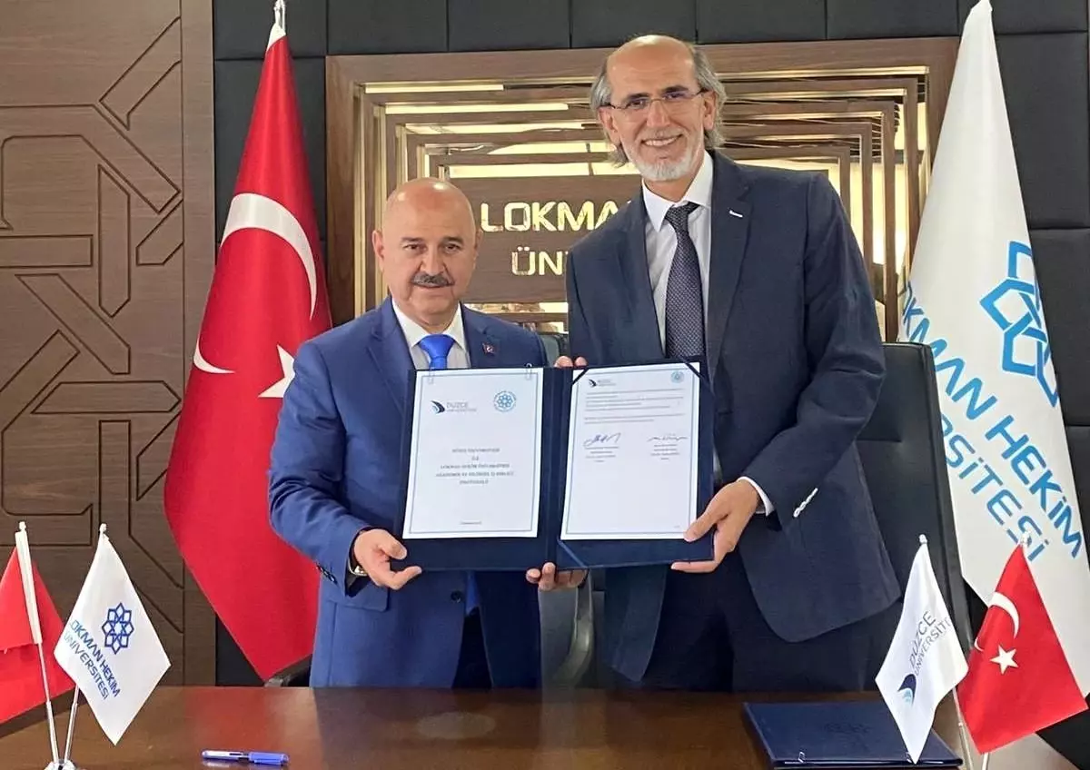 Düzce ve Lokman Hekim Üniversiteleri Arasında İş Birliği Protokolü İmzalandı