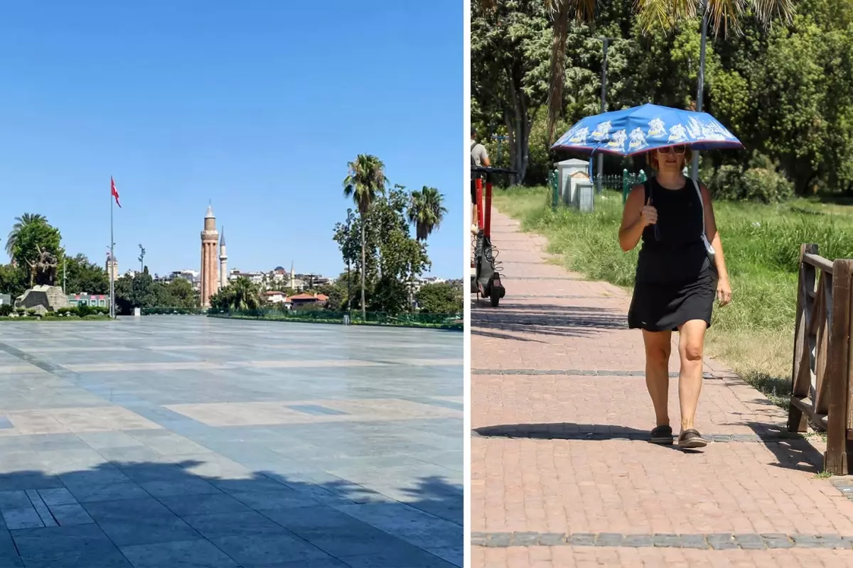 Antalya'da 95 yılın temmuz sıcaklık rekoru kırıldı