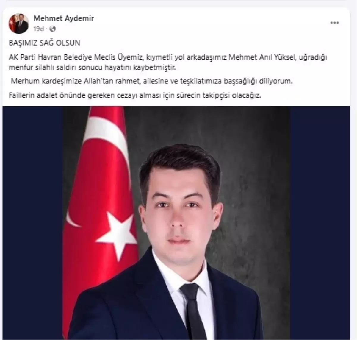AK Parti Meclis Üyesi Silahlı Saldırıda Hayatını Kaybetti