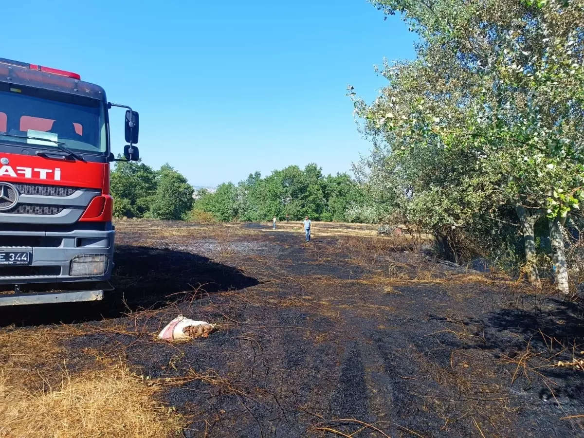 İnegöl'de Anız Yakımı Yangın Çıkardı