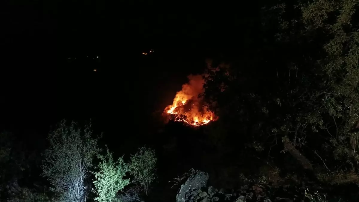 Sivrice'de Yangın İle Mücadele Devam Ediyor