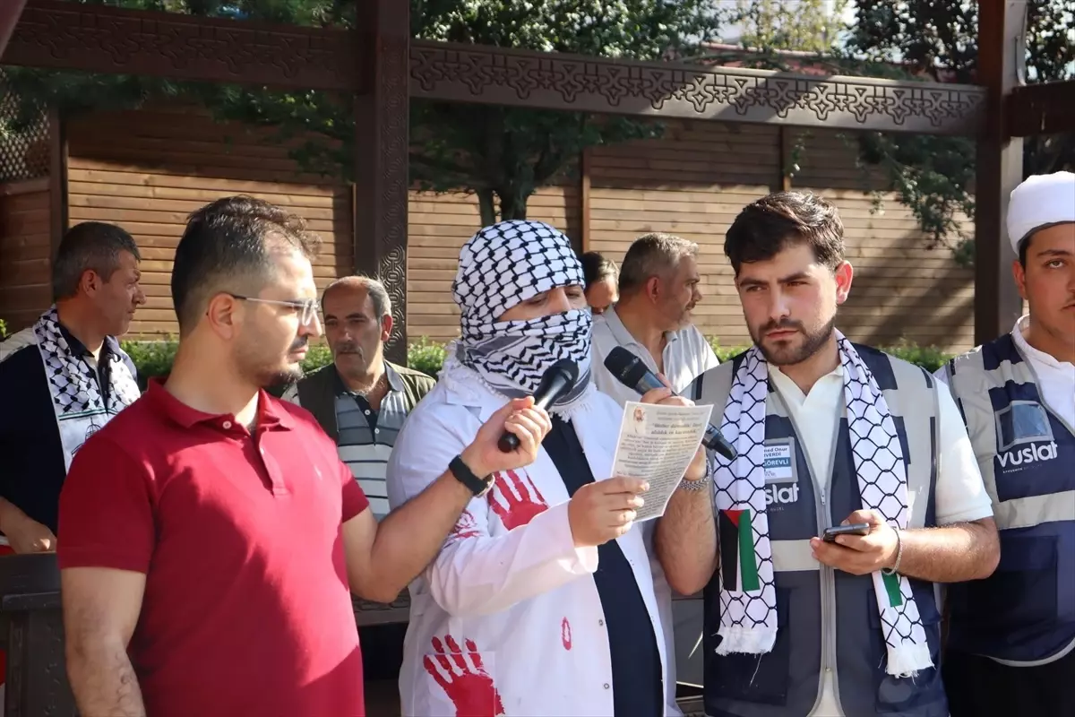 Erzurum'da Gazze İçin Sessiz Yürüyüş