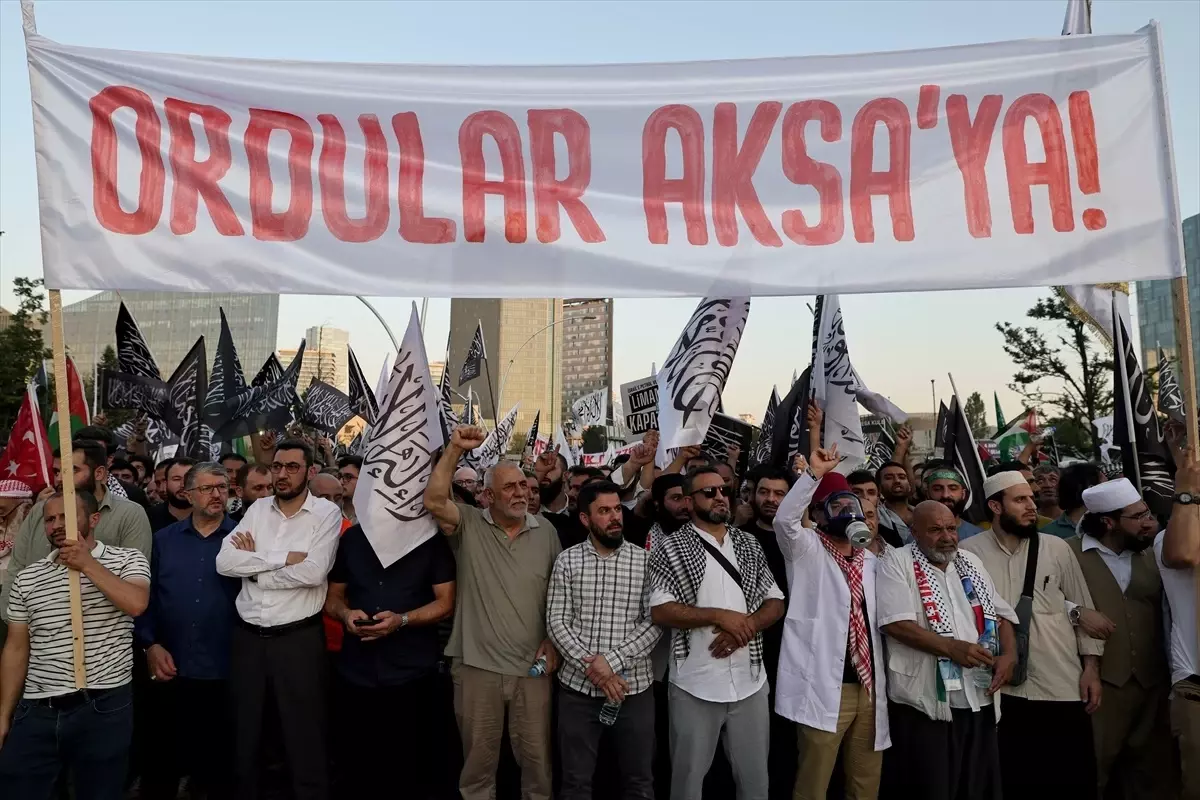 Başkentte Gazze İçin Protesto