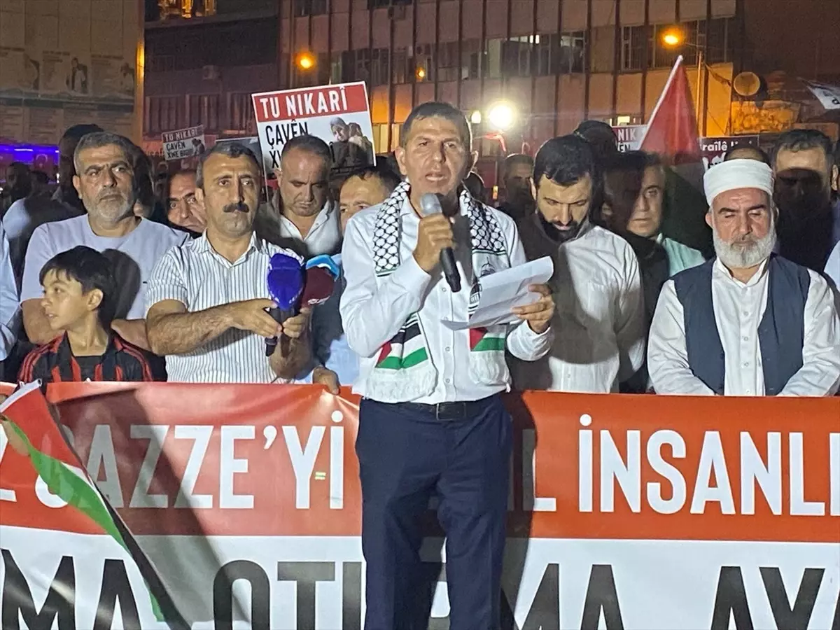 Diyarbakır'da Gazze'ye Destek Protestosu