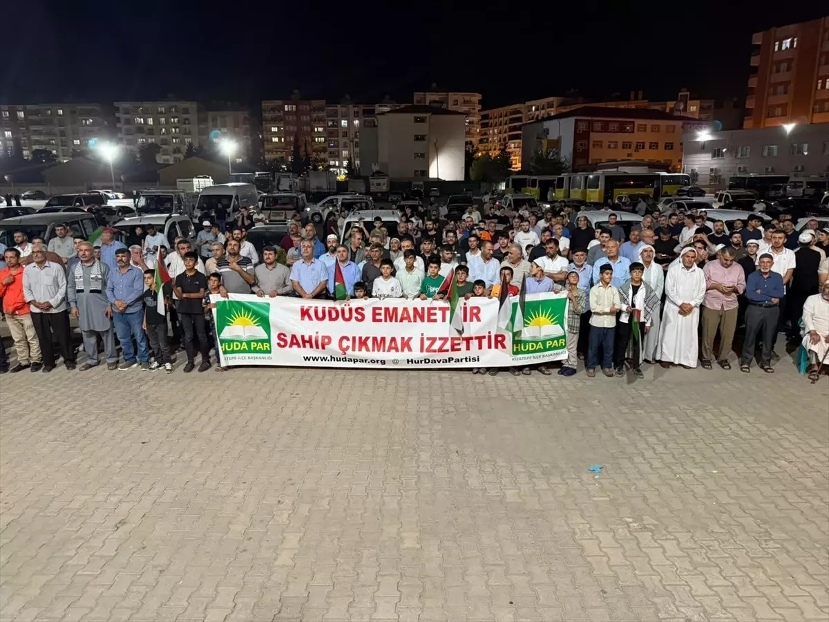 Kızıltepe'de Gazze'ye Destek Protestosu