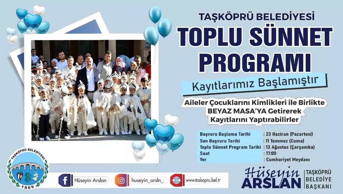 Taşköprü'de 75 Çocuk İçin Toplu Sünnet Töreni Düzenlenecek