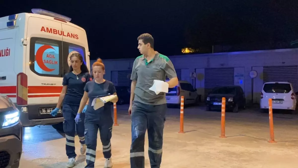 İnegöl'de İşçi Makineye Eli Sıkıştı