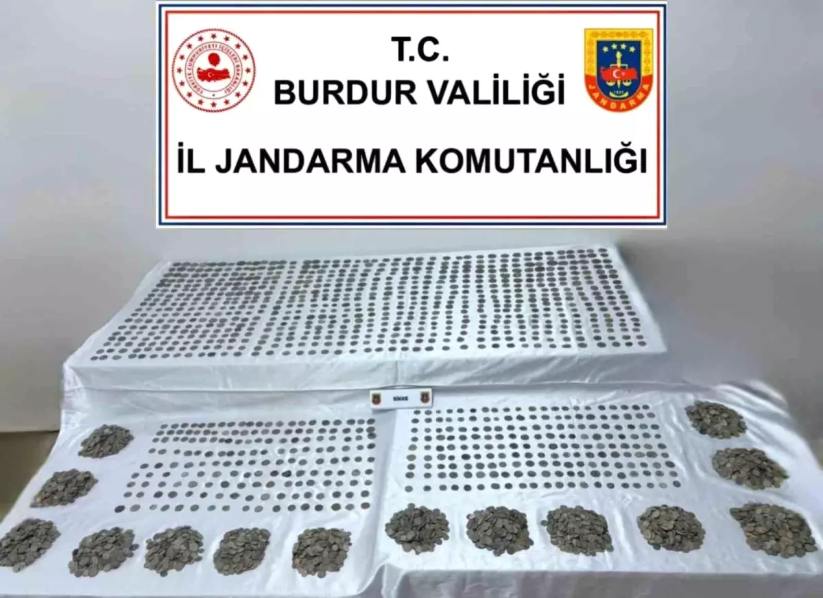 Burdur'da 6 bin 310 tarihi sikke ele geçirildi