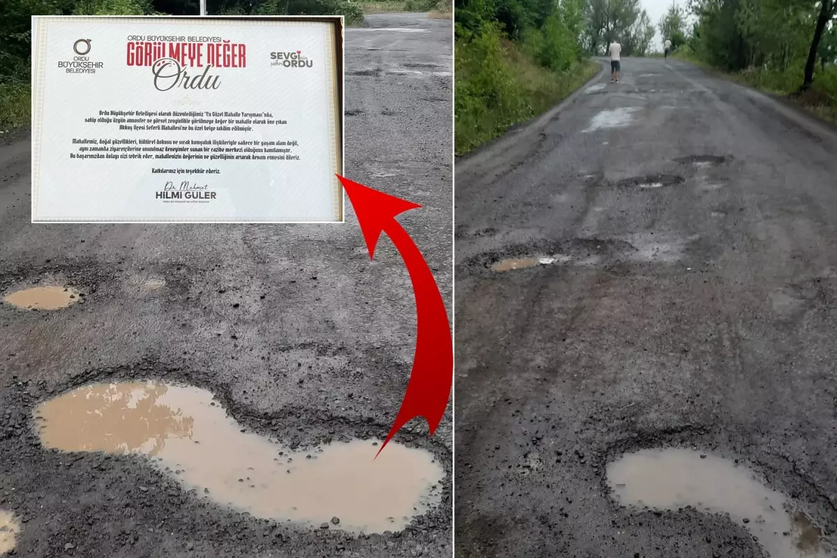 Belediye 'görülmeye değer mahalle' unvanı verdi ama görmeye gidecek yolu yok